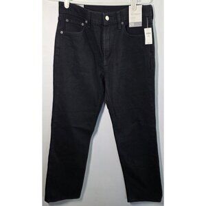 New $80 Gap Womens‎ High Rise 90s Straight Jeans Black 28 6P 6 P Petite Slim